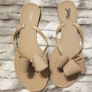 🎀Nude Jelly bow sandals 🎀